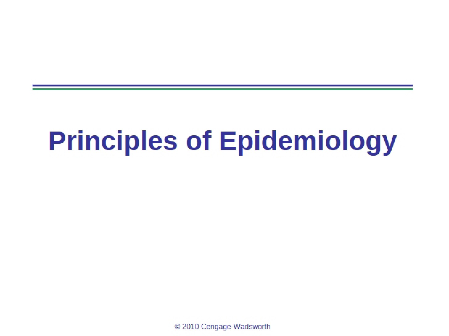Epidemiology Principles Chapter Five
