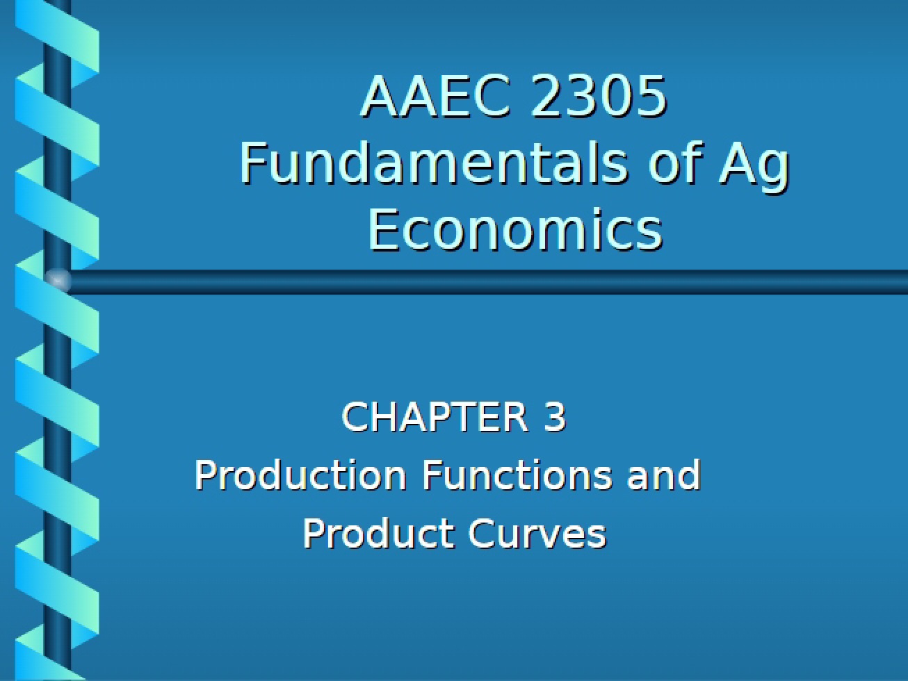 Production Functions and Product Curves