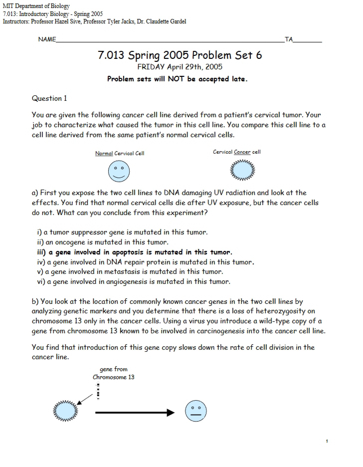 Problem Set Six