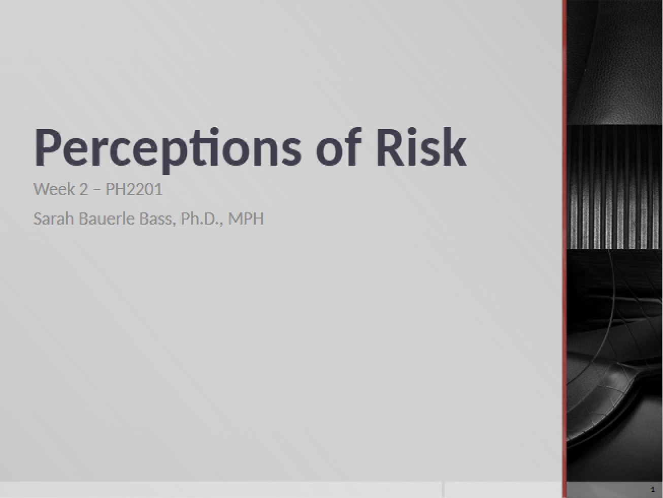 Perception of Risk