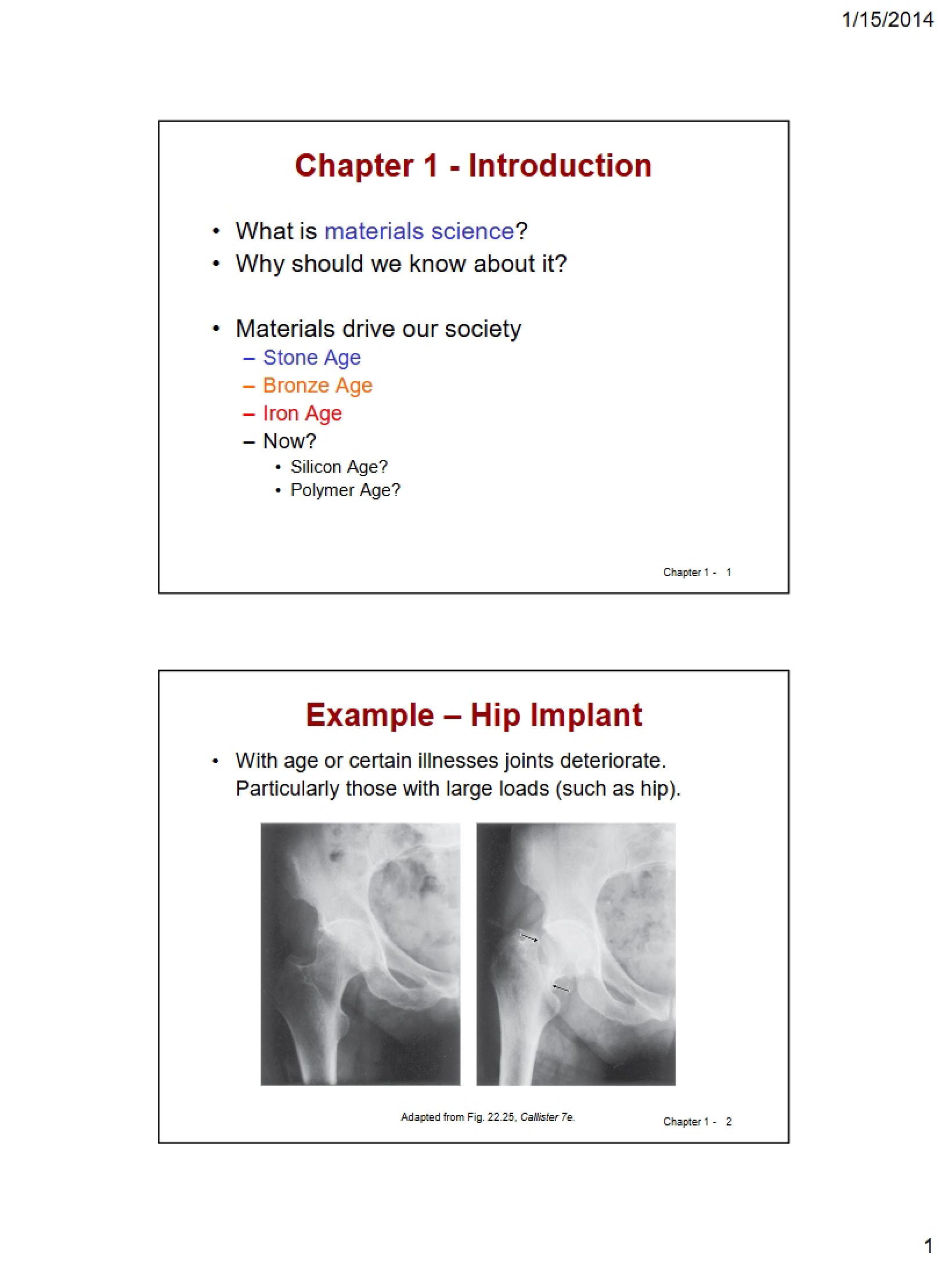 Chapter One Materials Science