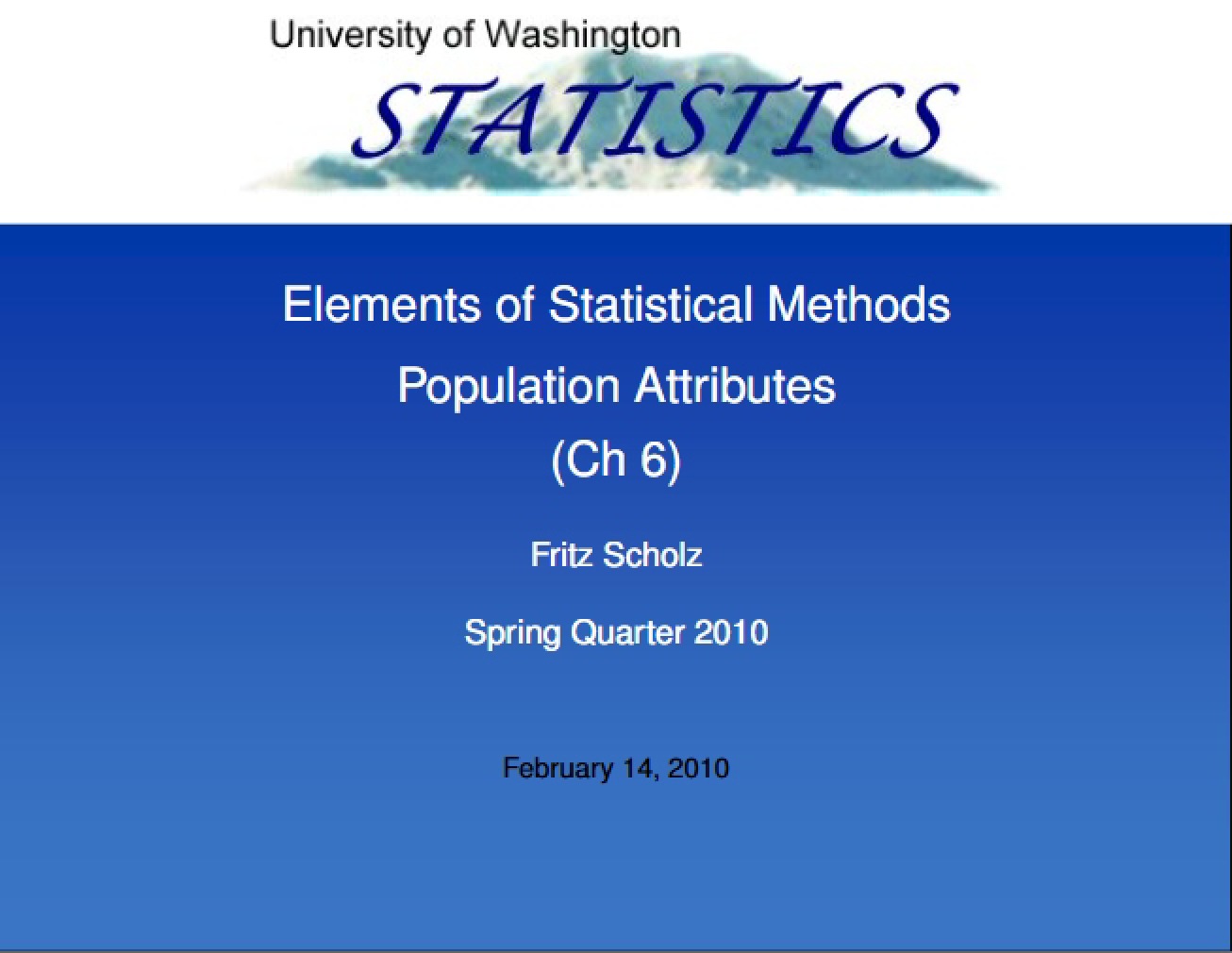 Elements of Statistics