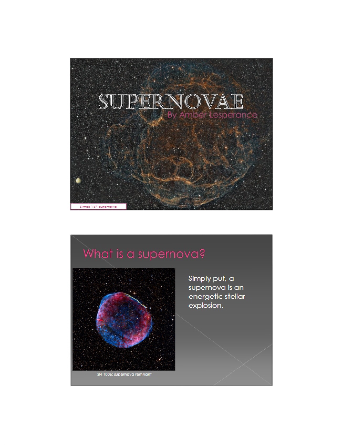 Supernova Events