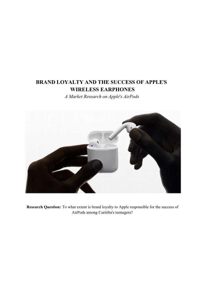 Market Research for Air Pods