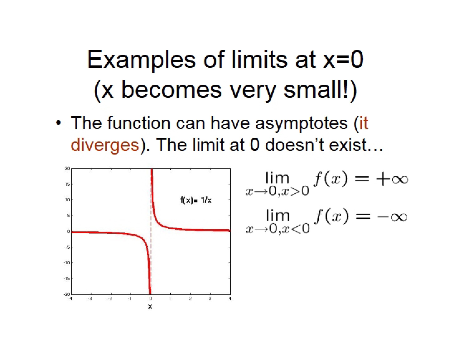 Limits at X Examples from Lecture 10