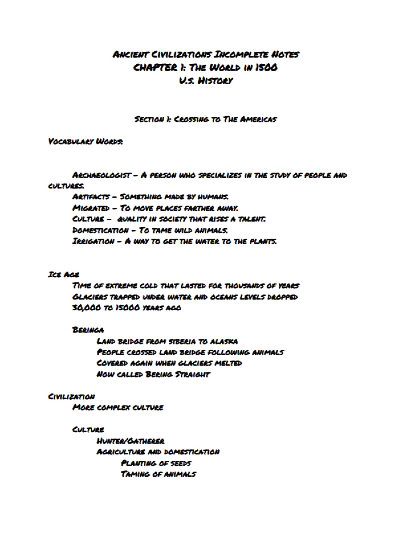 Course Notes