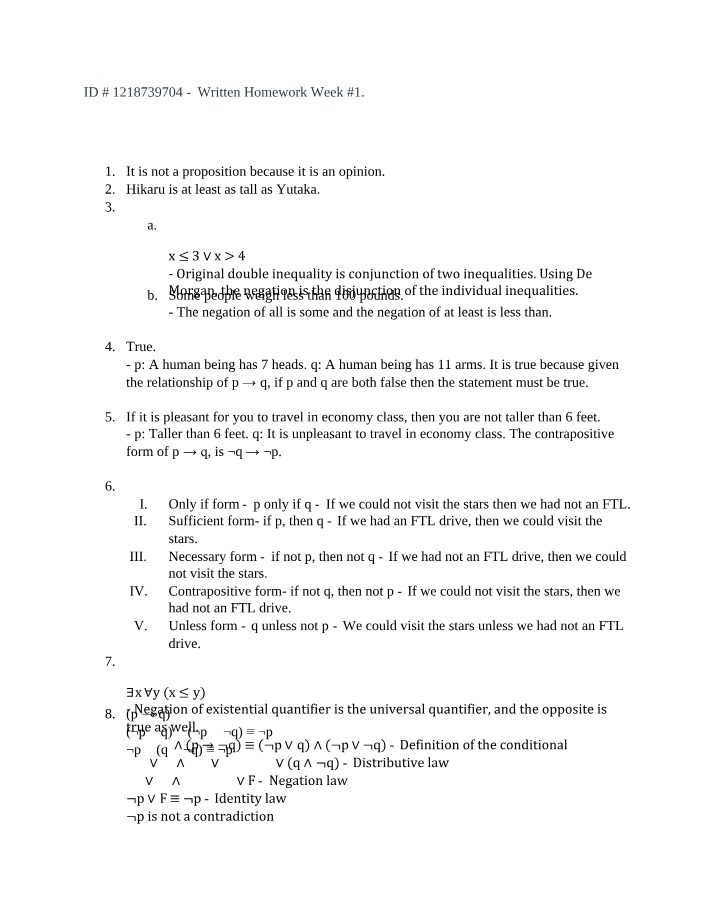 Week 1 Written Homework