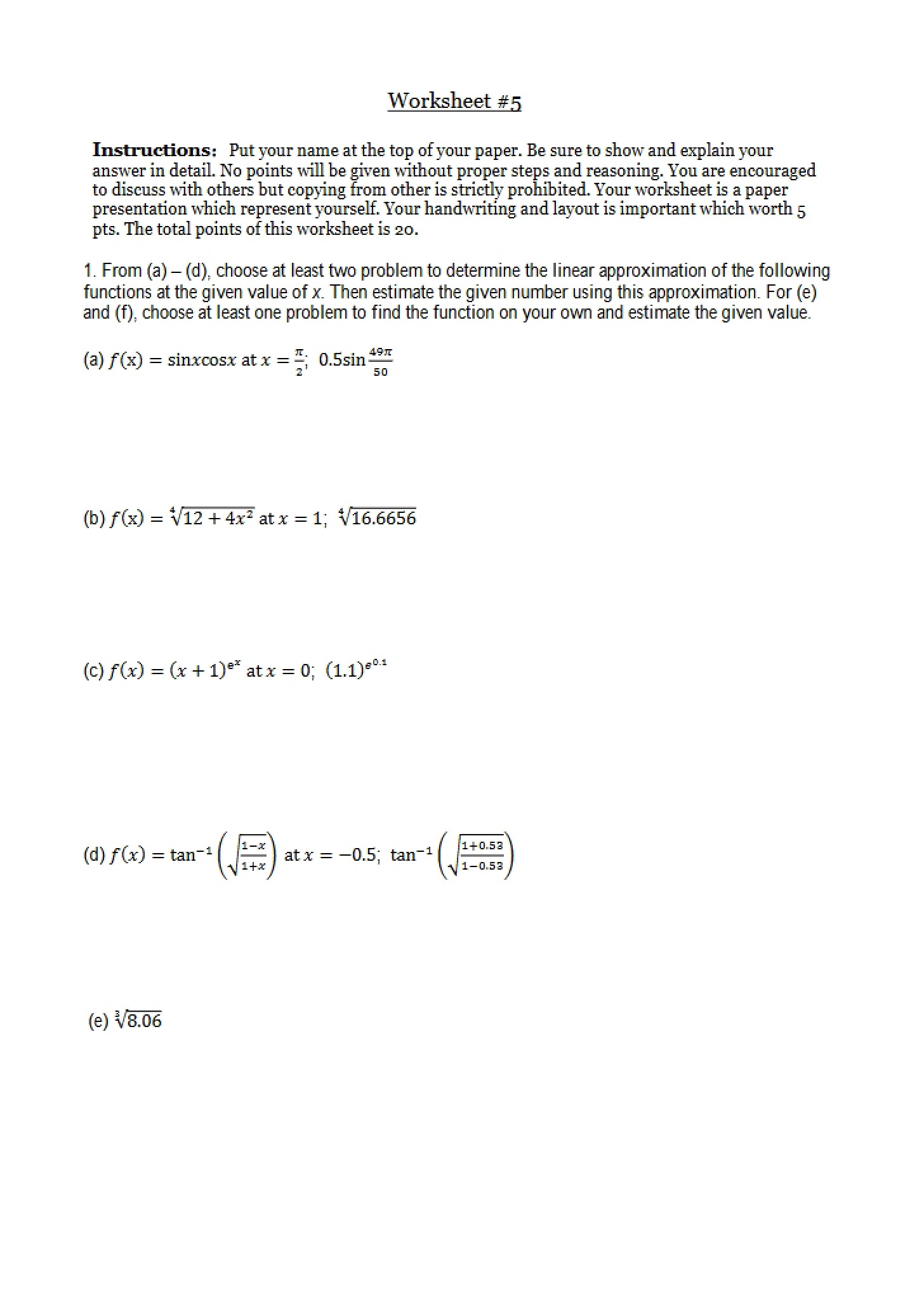 Assignment Sheet 05