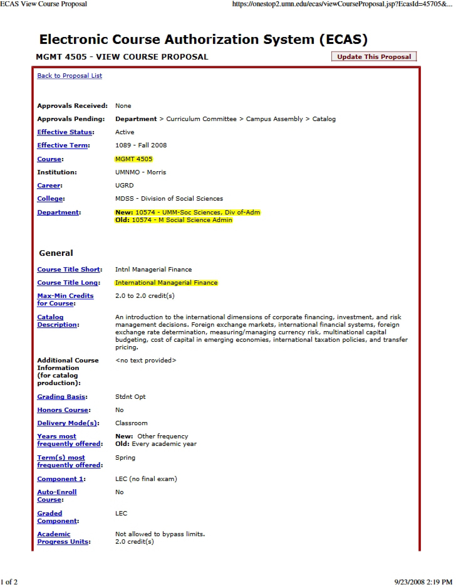 ECAS (Electronic Course Authorization System)