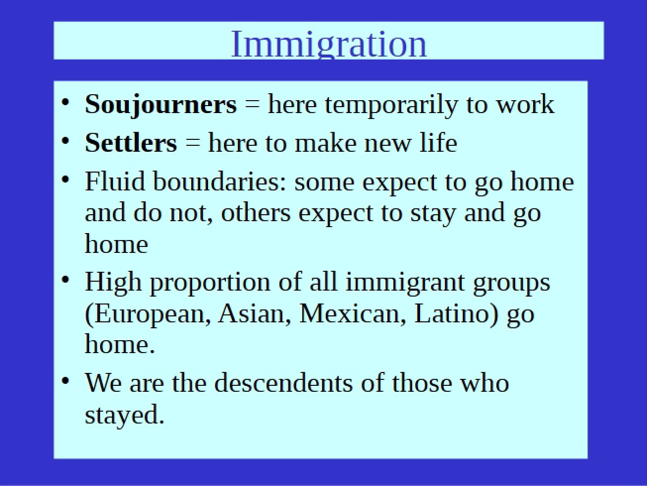 Immigration Studies