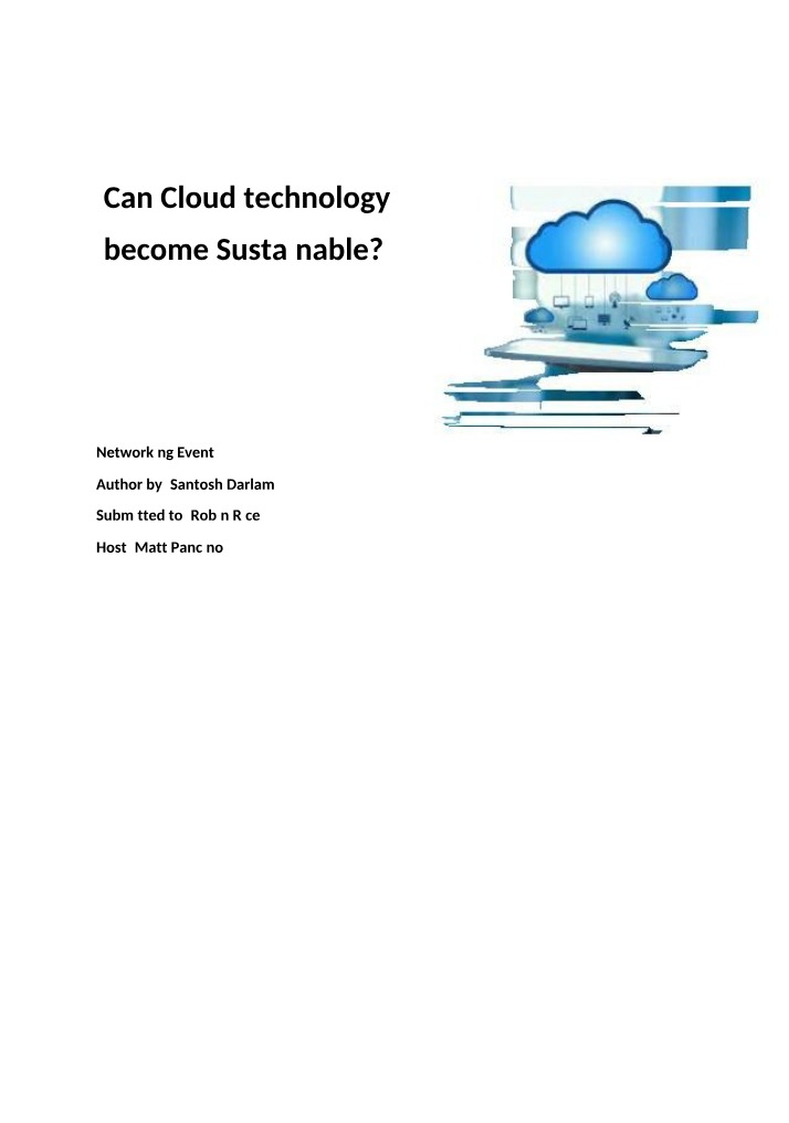 Can Cloud Technology be Sustainable