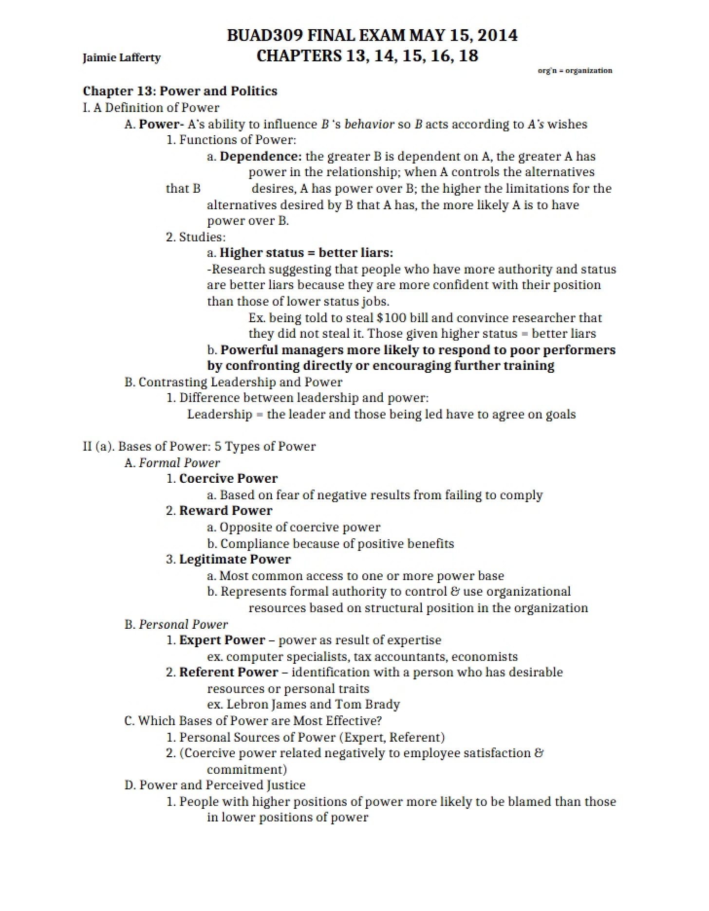 Examination Final