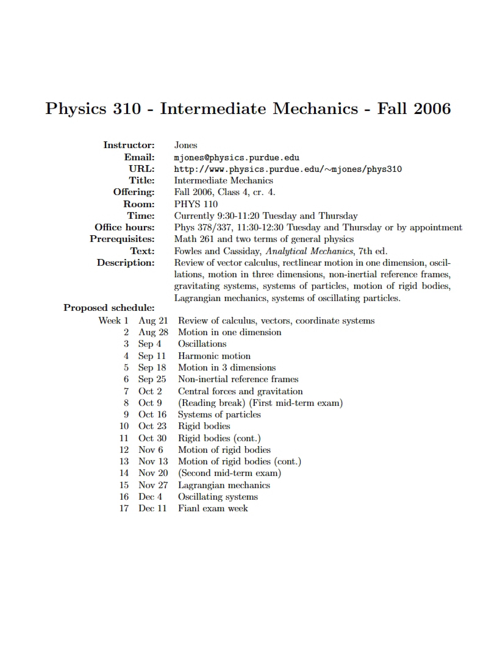 Mechanics at Intermediate Level