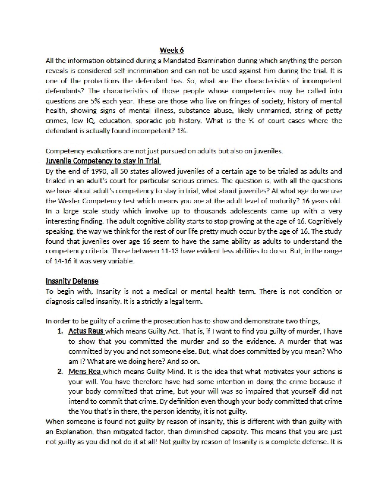 Trial Competency for Juveniles