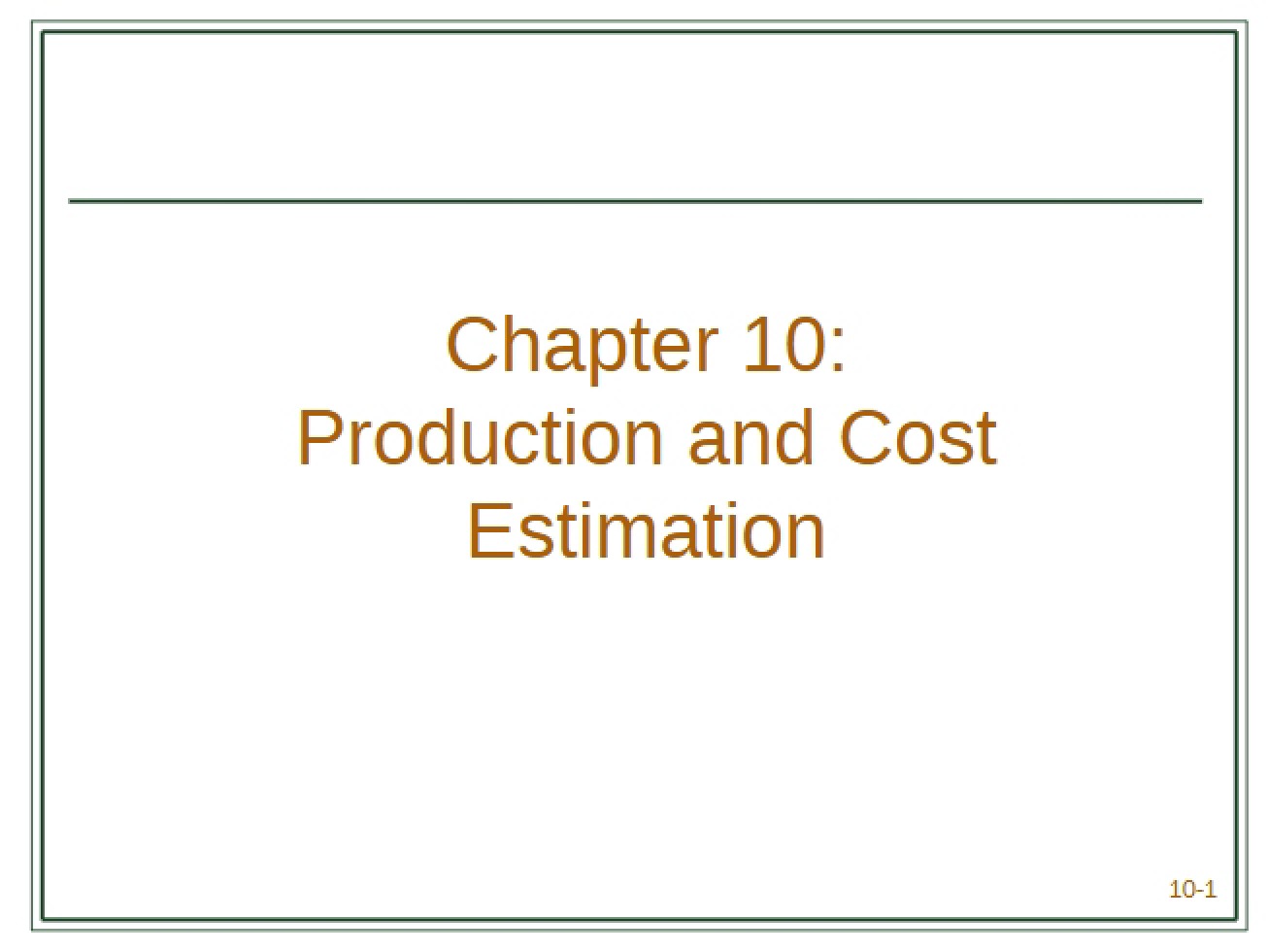 Slides for Chapter 10