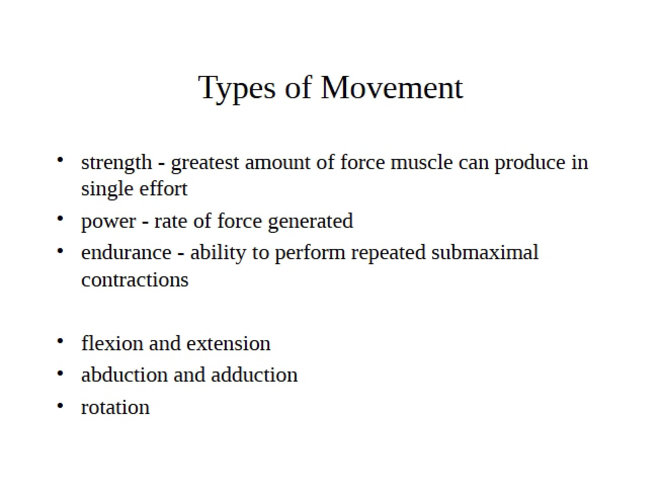 Exploration of Different Types of Animal Movement