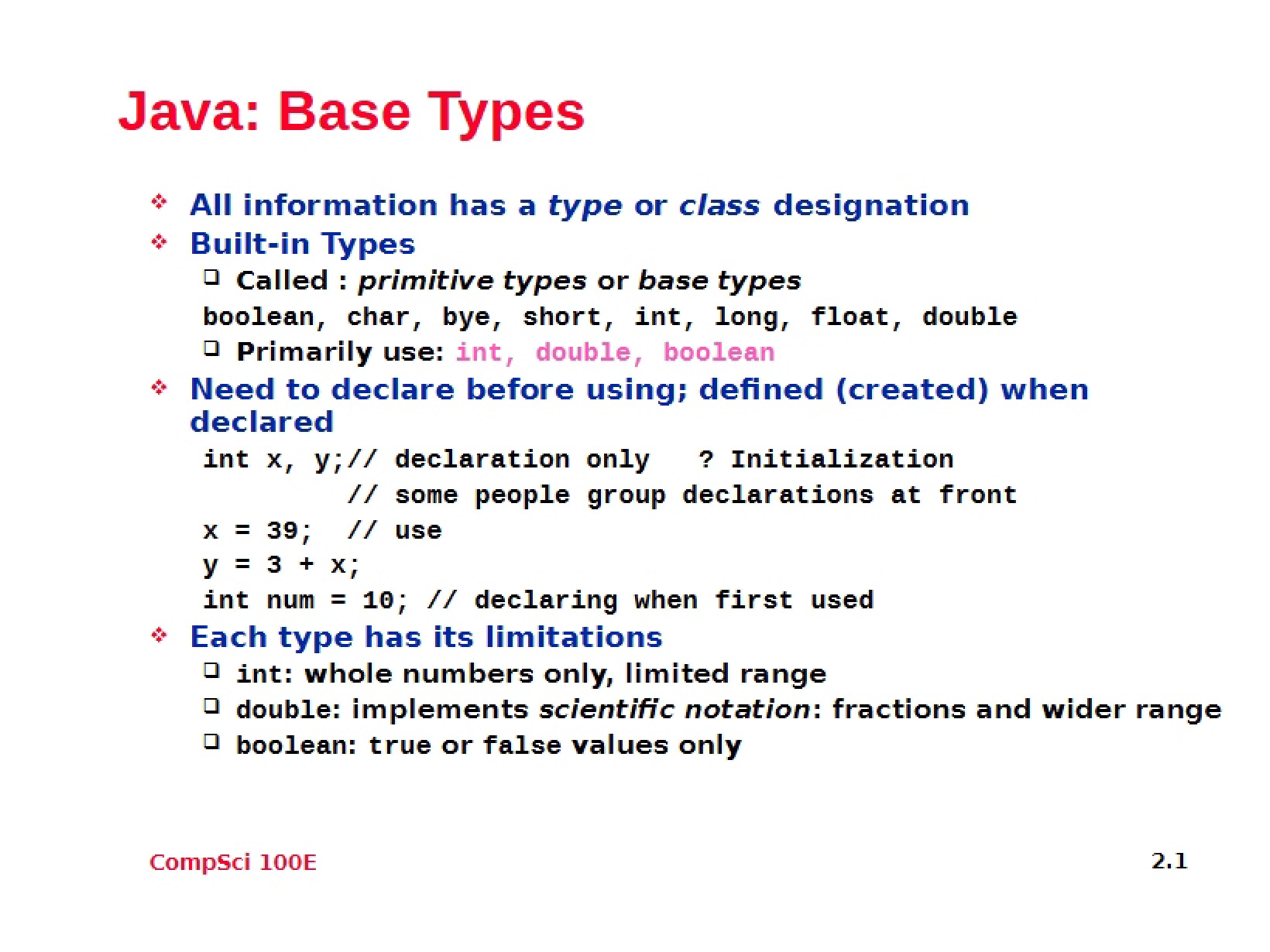 Style of Java