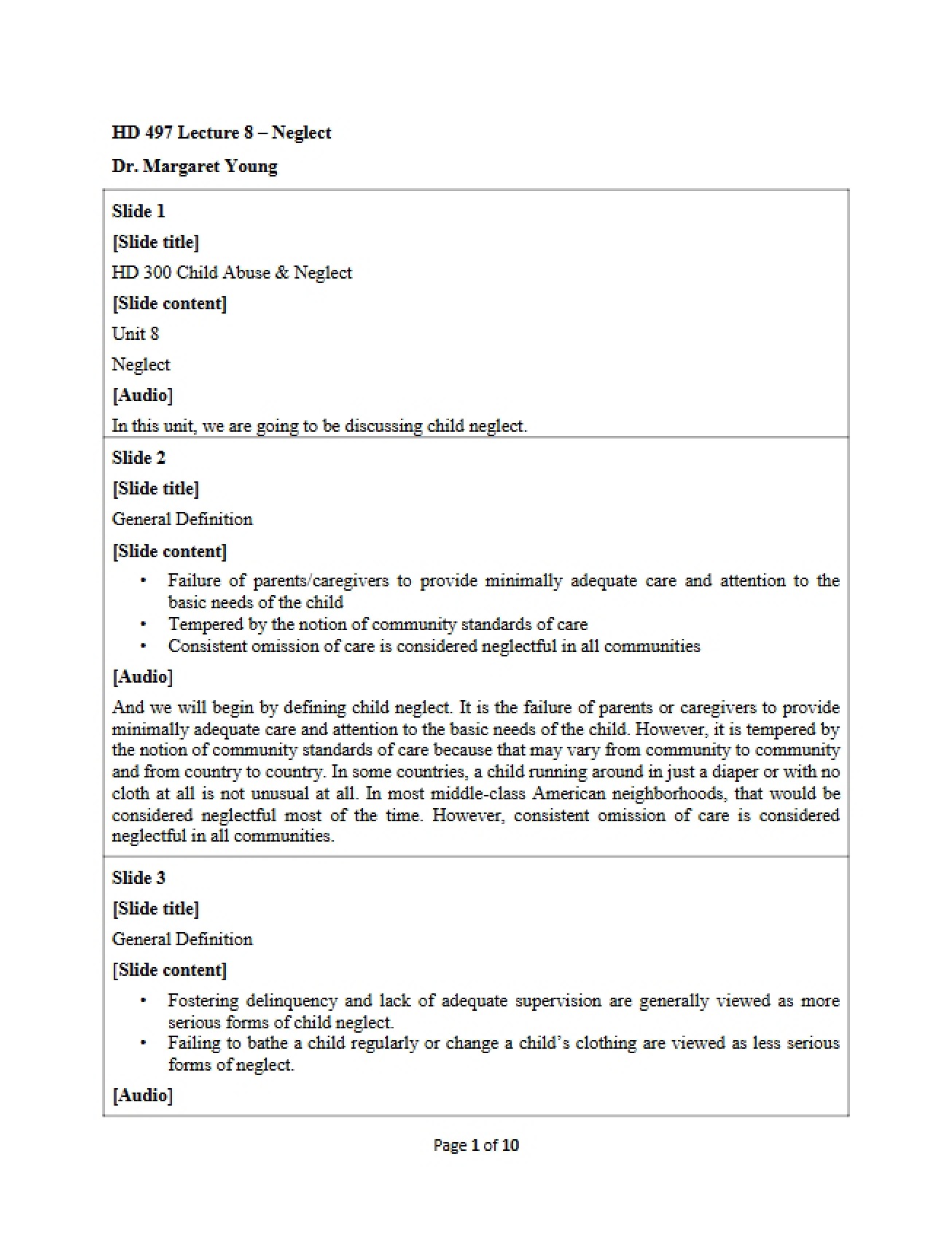 Lecture 8 Unit 1