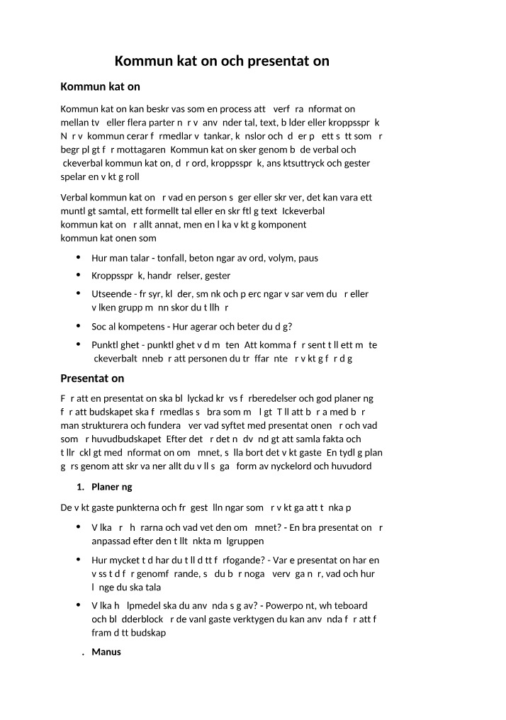 Tips for Effective Communication and Presentation