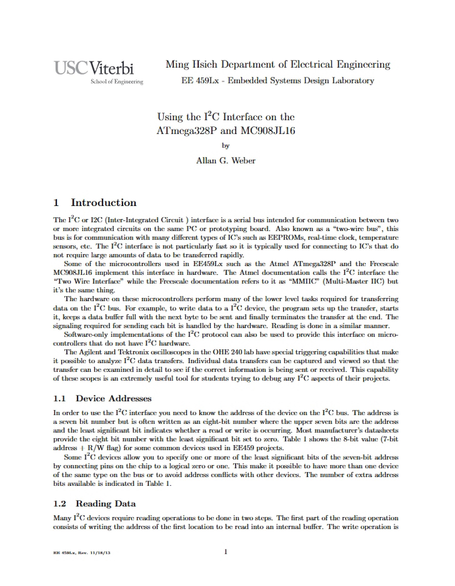 Protocol Guide I2C