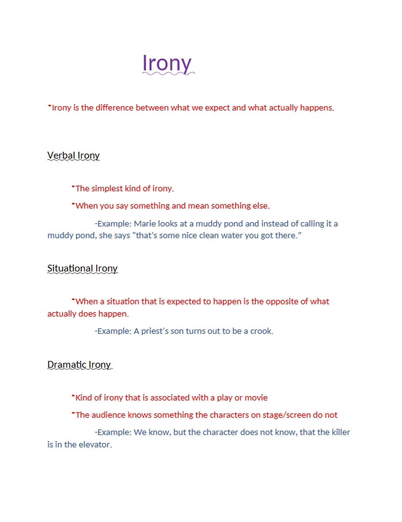 Concept of Irony