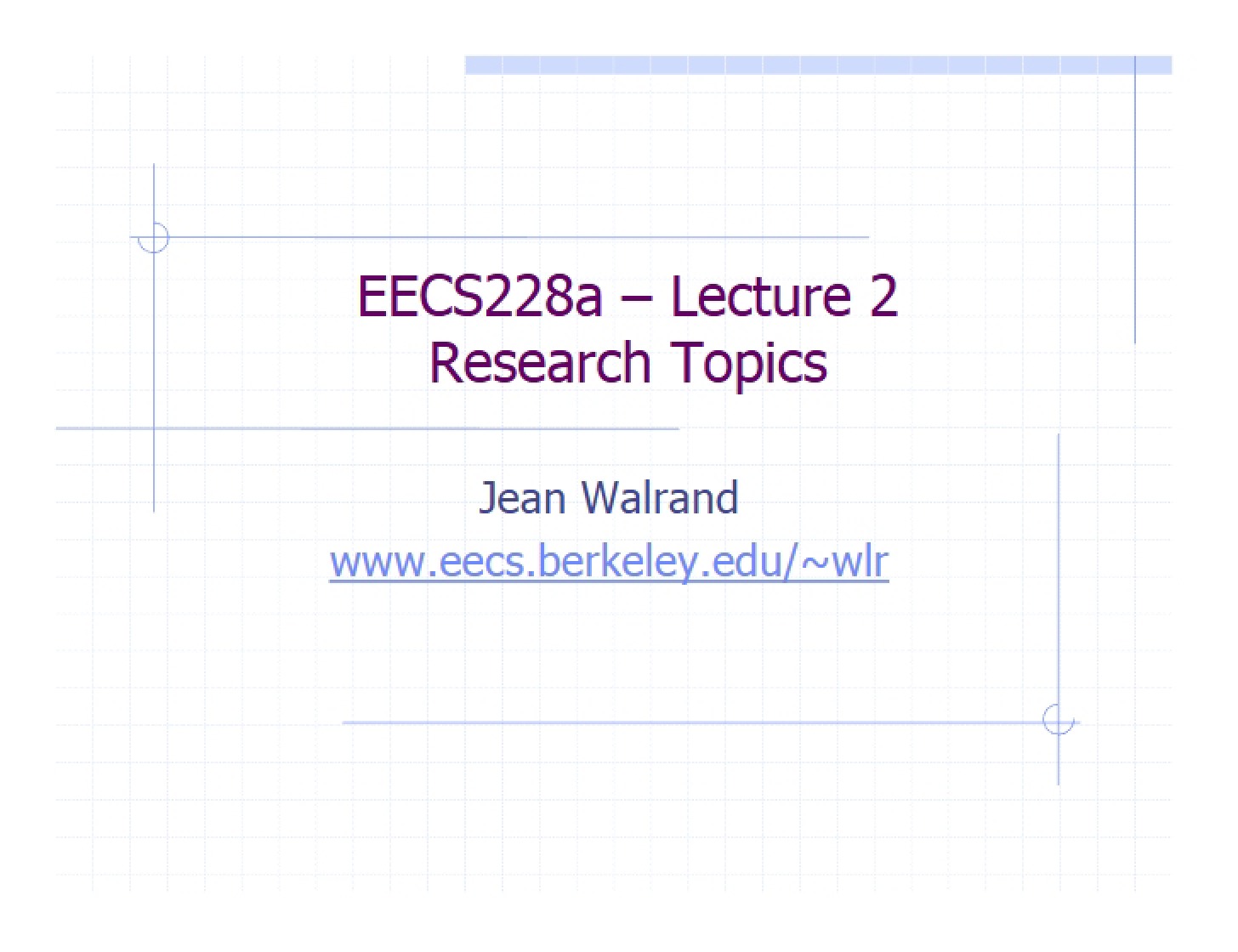 Research Topics for Lecture 2