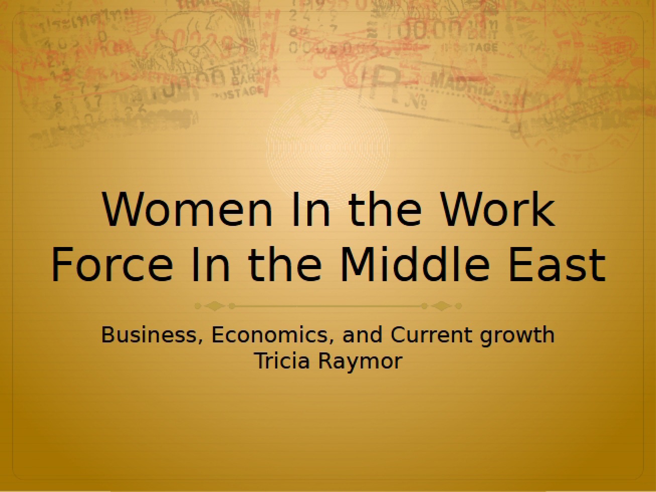 Middle Eastern Female Workforce Participation