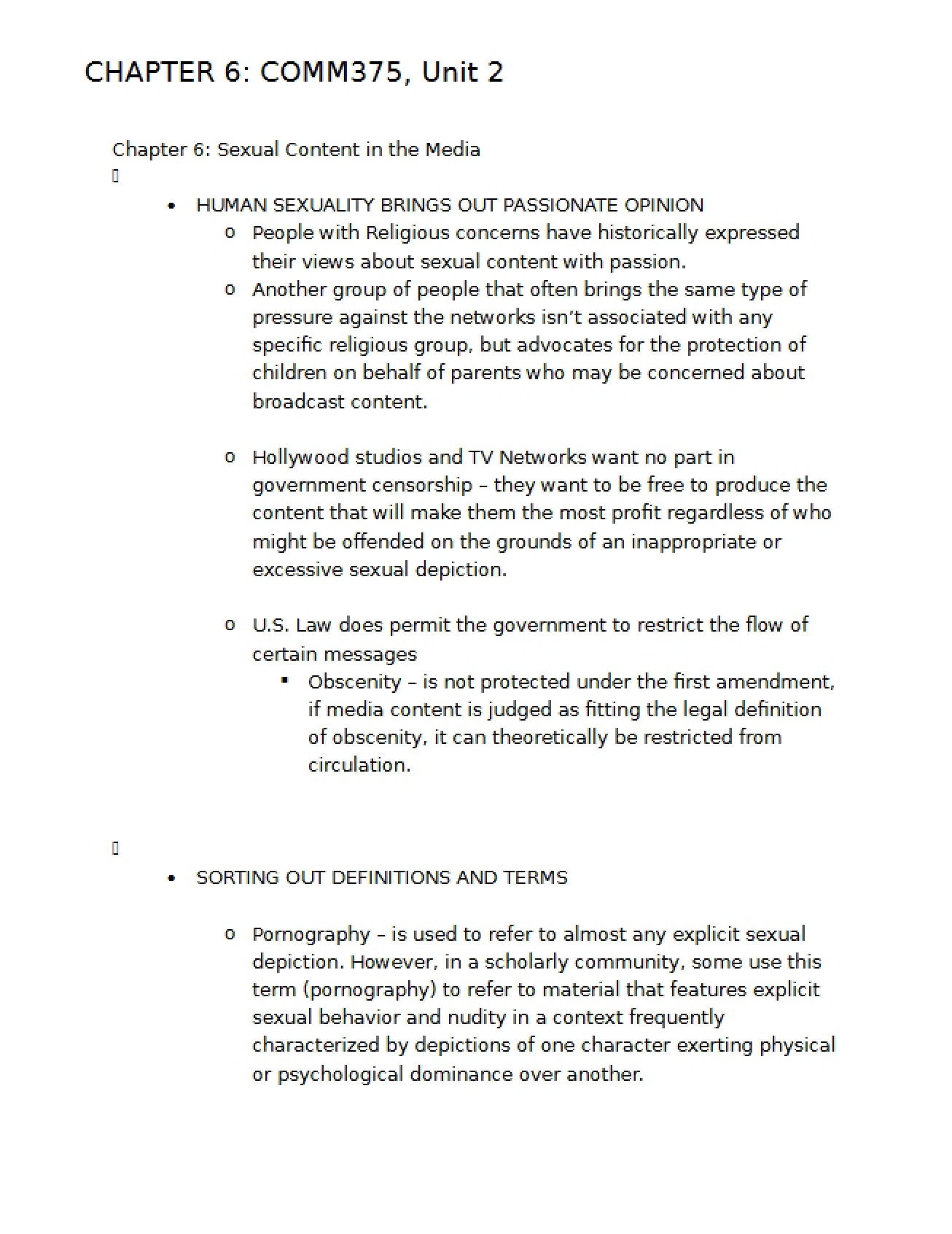Chapter 6 Reading Notes - MGMT 309