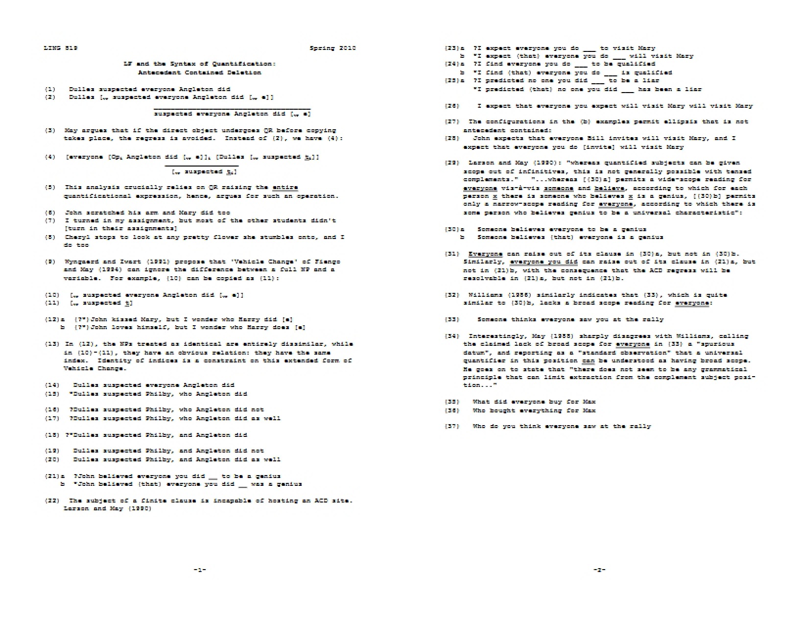 Quantification Syntax and LF