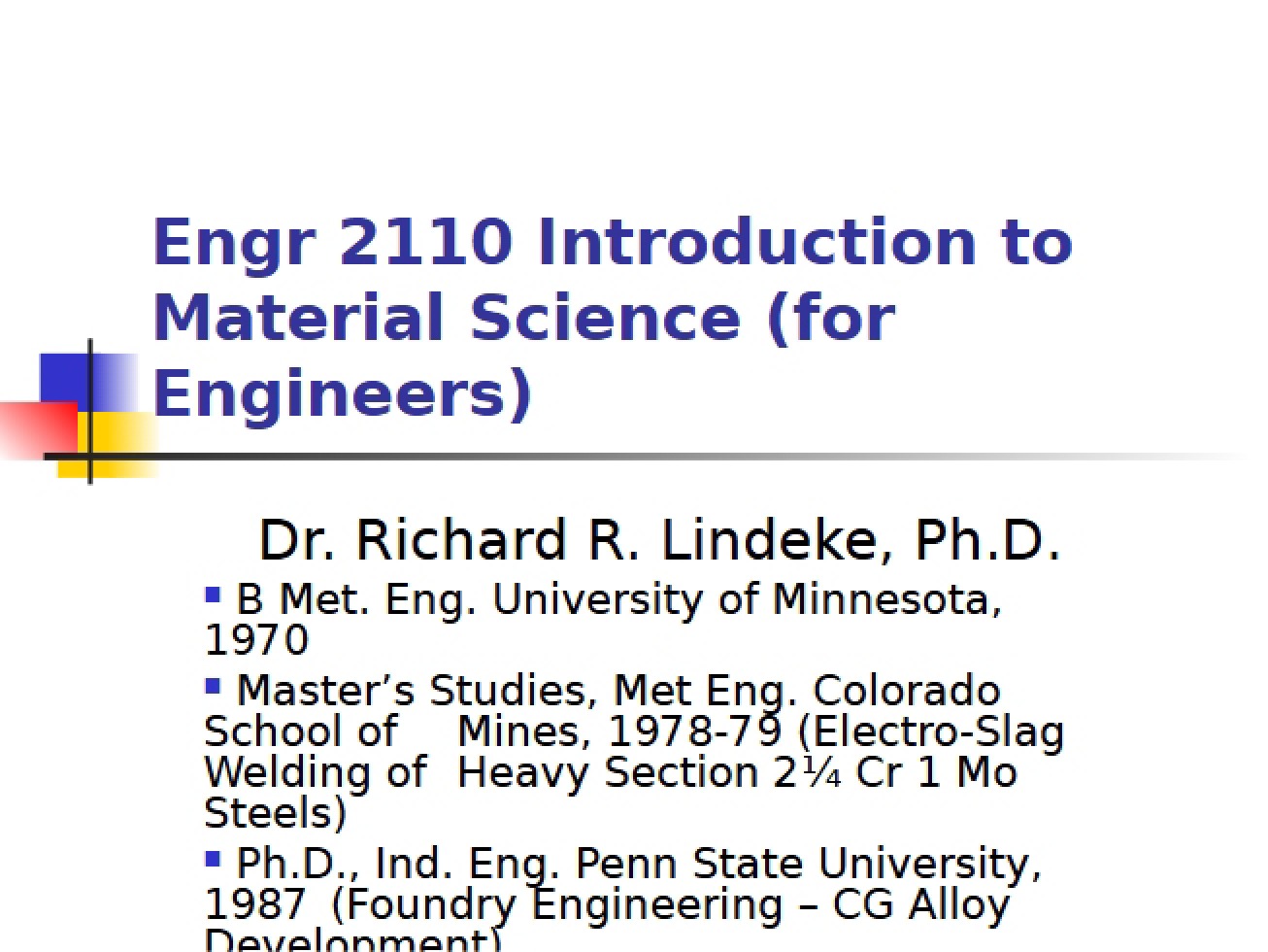 Material Science Introduction