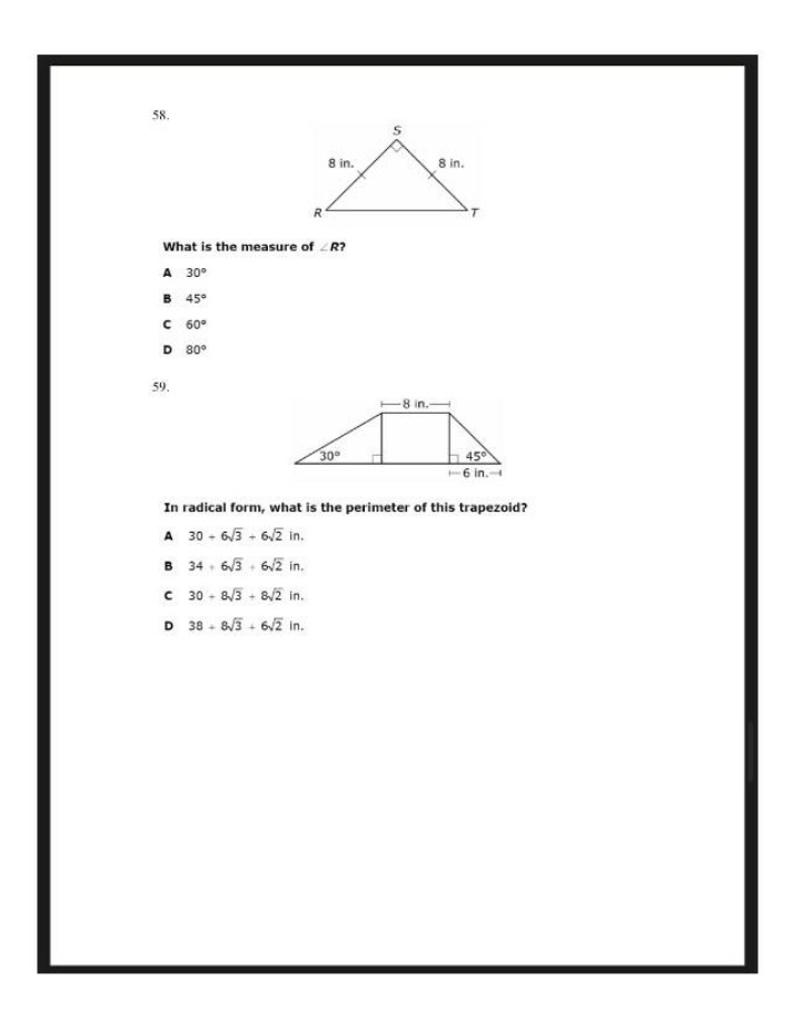 Triangle Angle and Trapezoid Perimeter - Geometry Problems