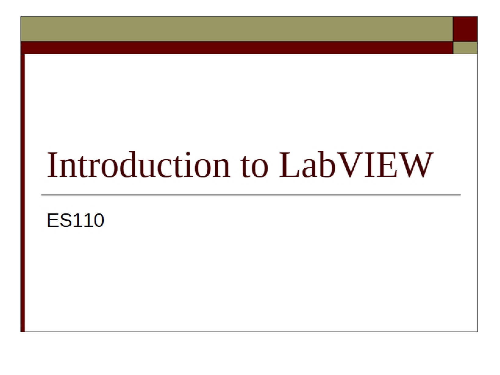 LabVIEW Intro