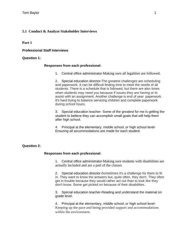 Challenges and Insights from Stakeholder Interviews