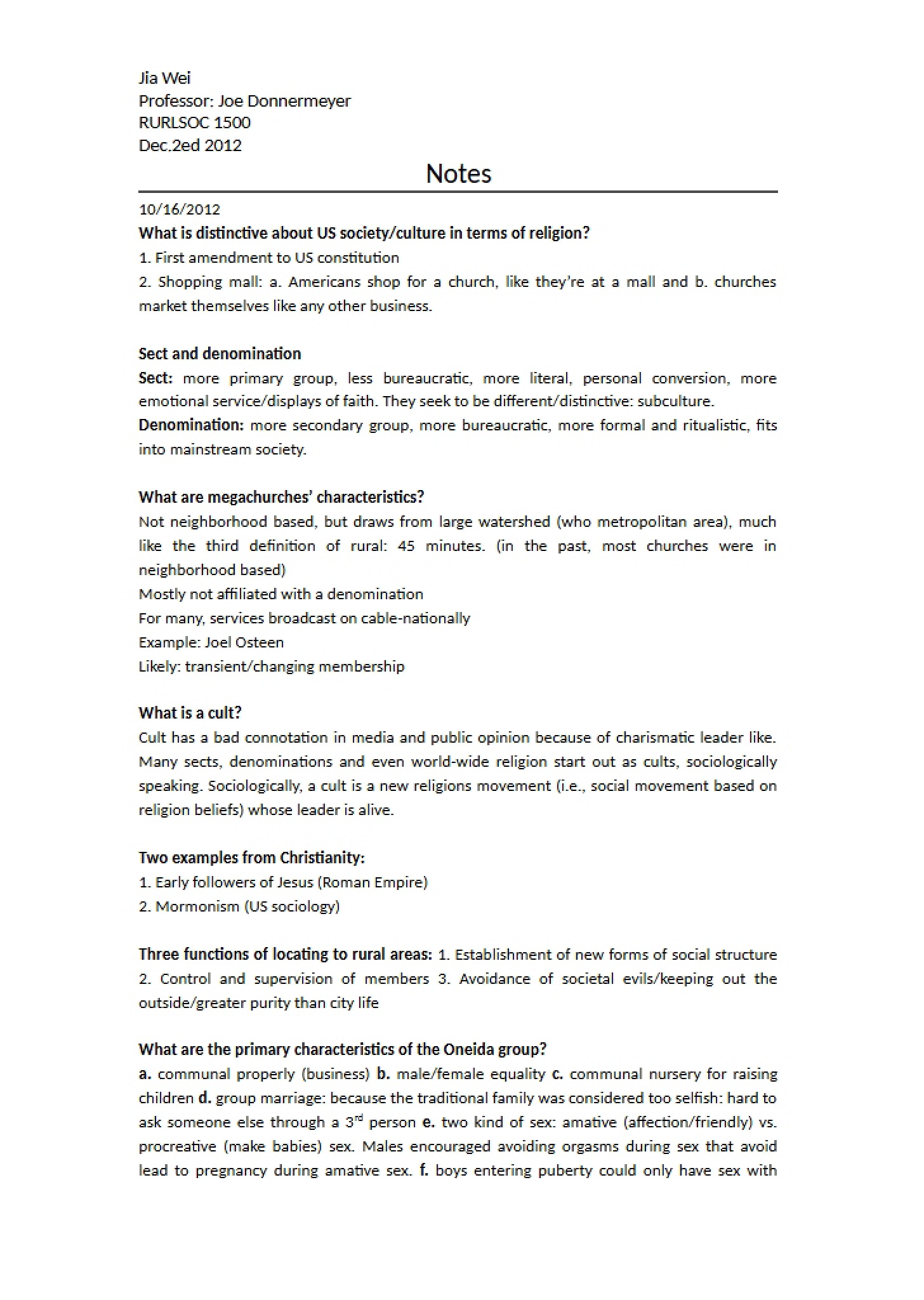Guide for Course Review