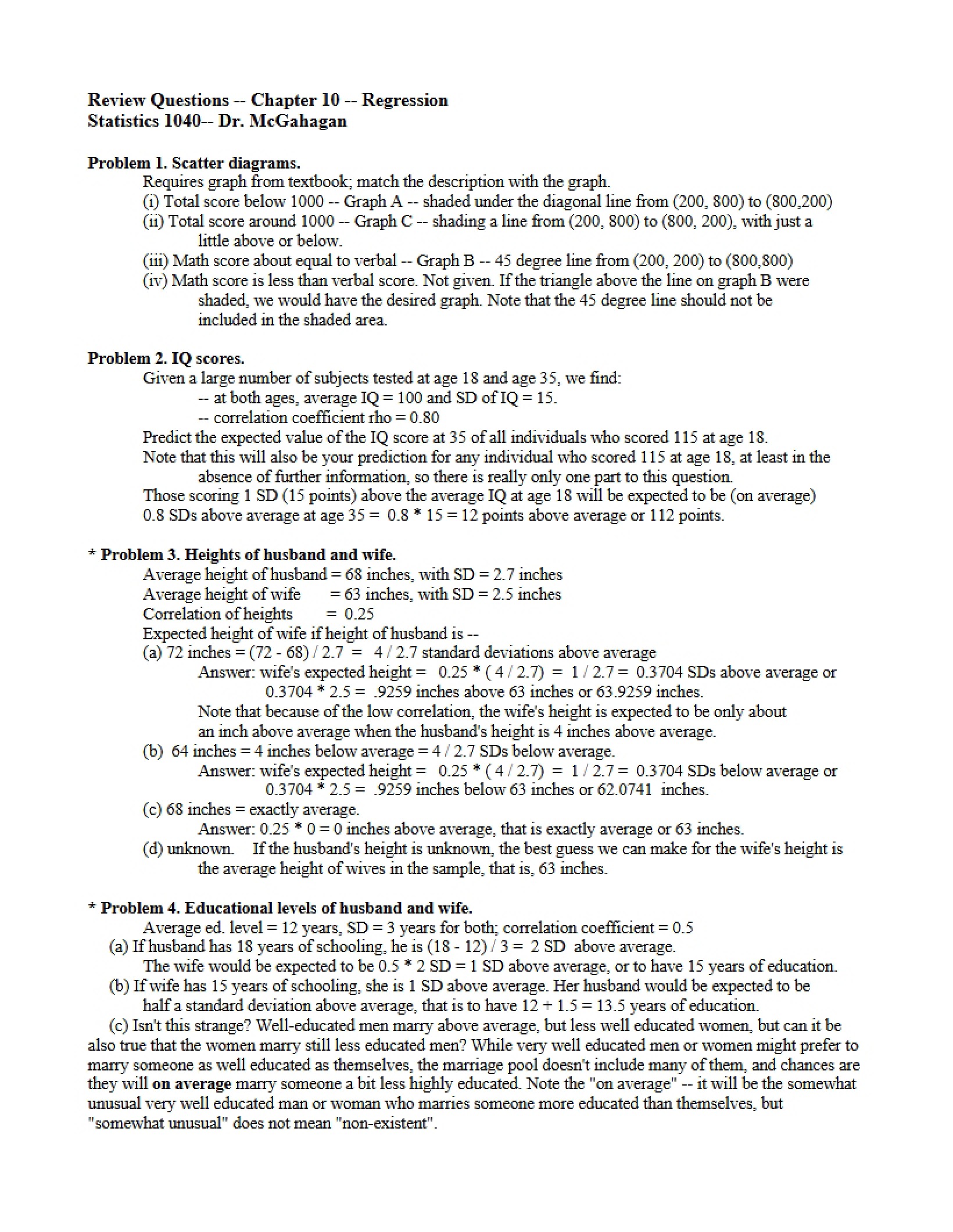 Regression in Business Statistics