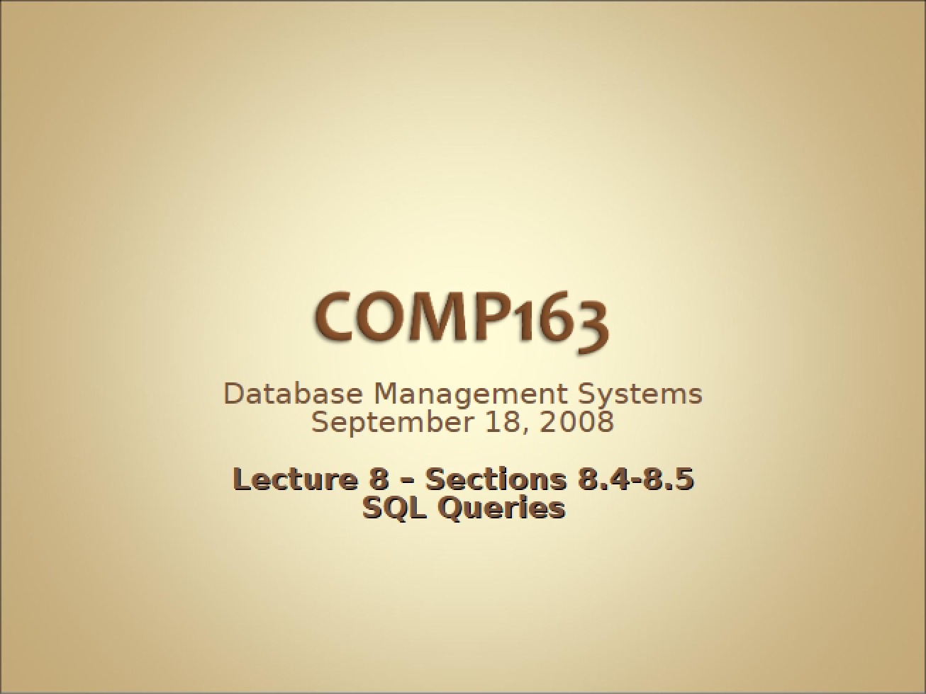 Queries in SQL