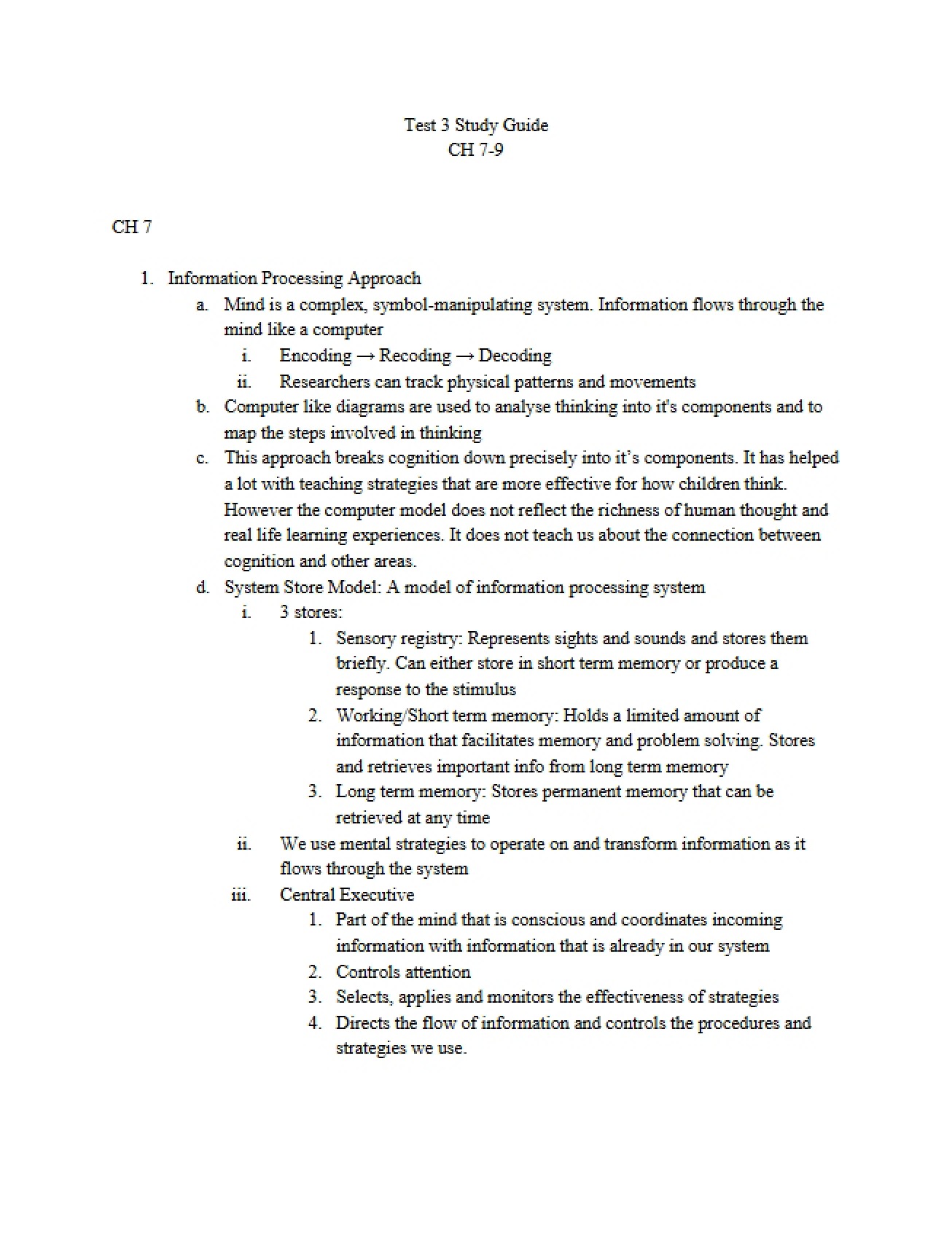 Third Test in Child Psychology