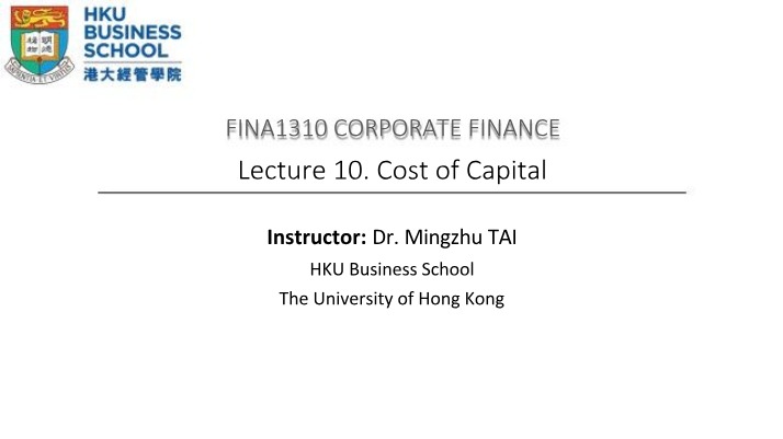 FINA1310 - Corporate Finance Session 10