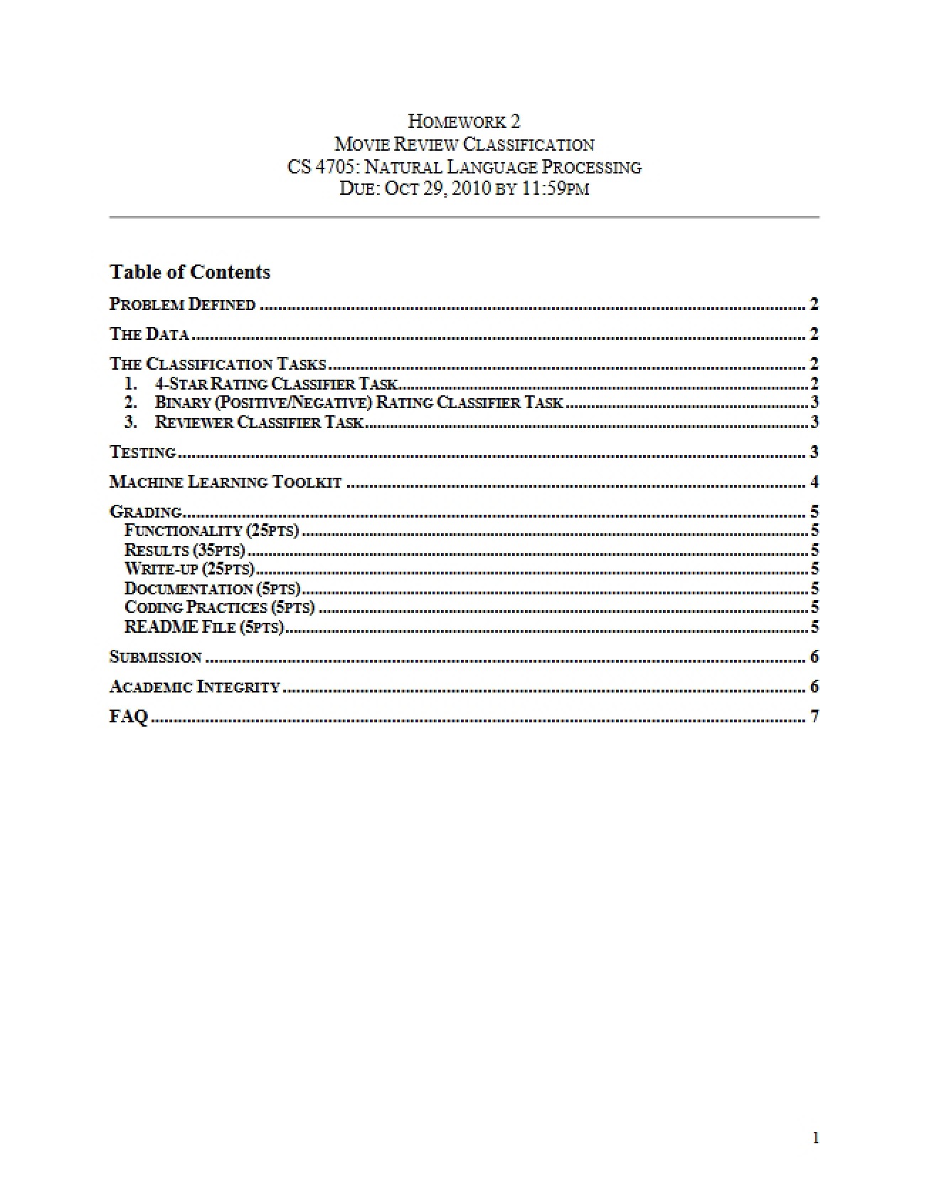 Review Classification of Movies