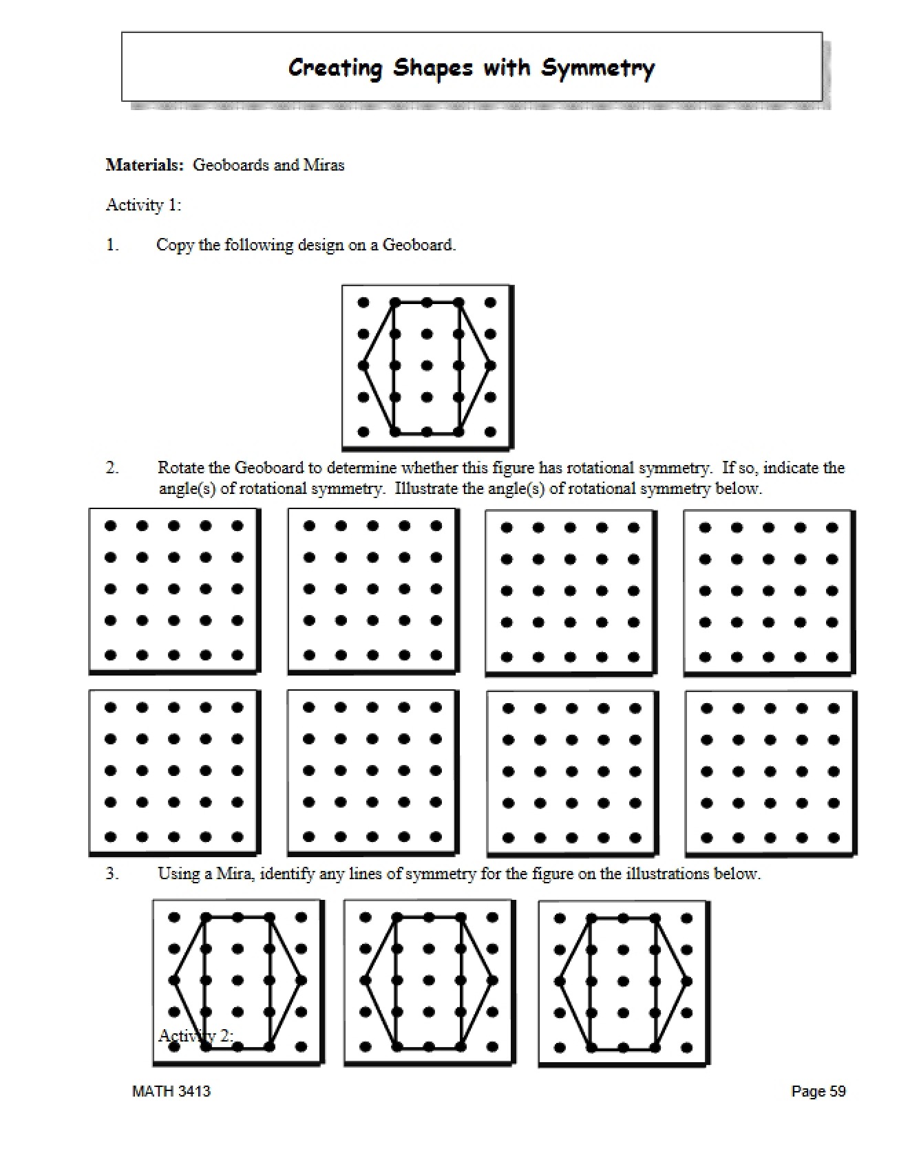 Symmetry in Shape Creation