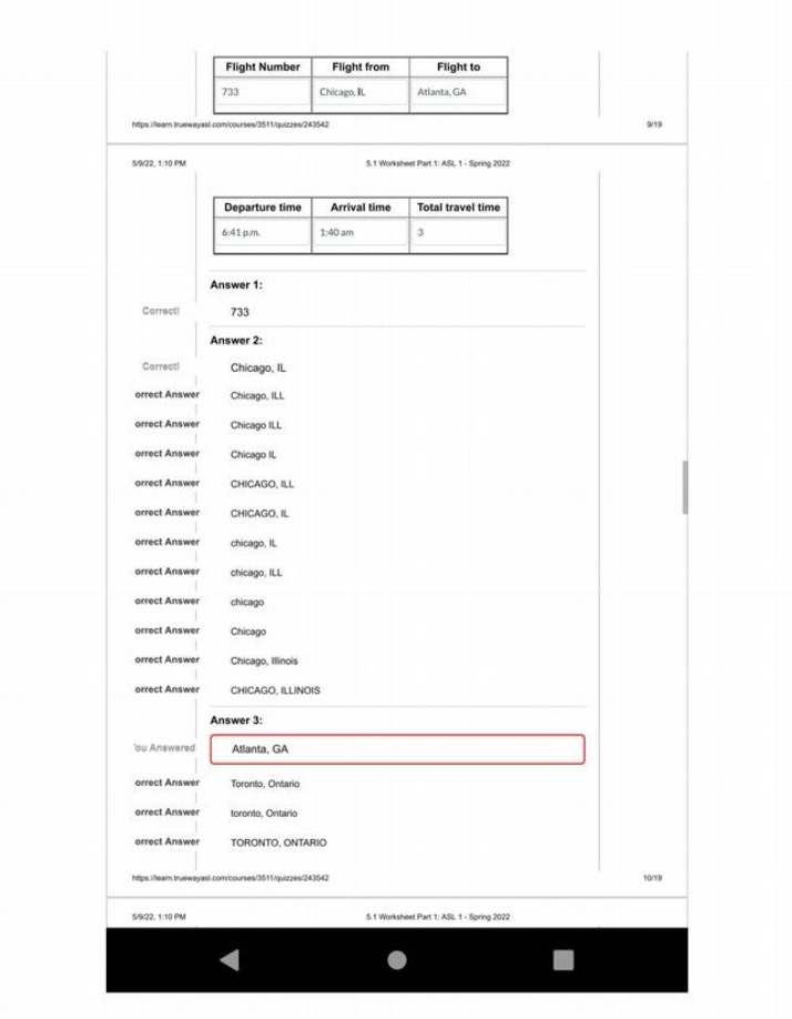 ASL 1 Spring 2022 Worksheet 5 1 Part 1 Revised