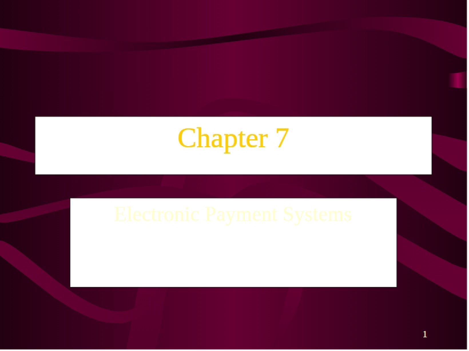 Electronic Payment System Fundamentals