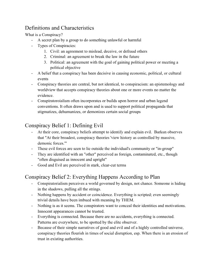 ADMN4607 - Conspiratorialism