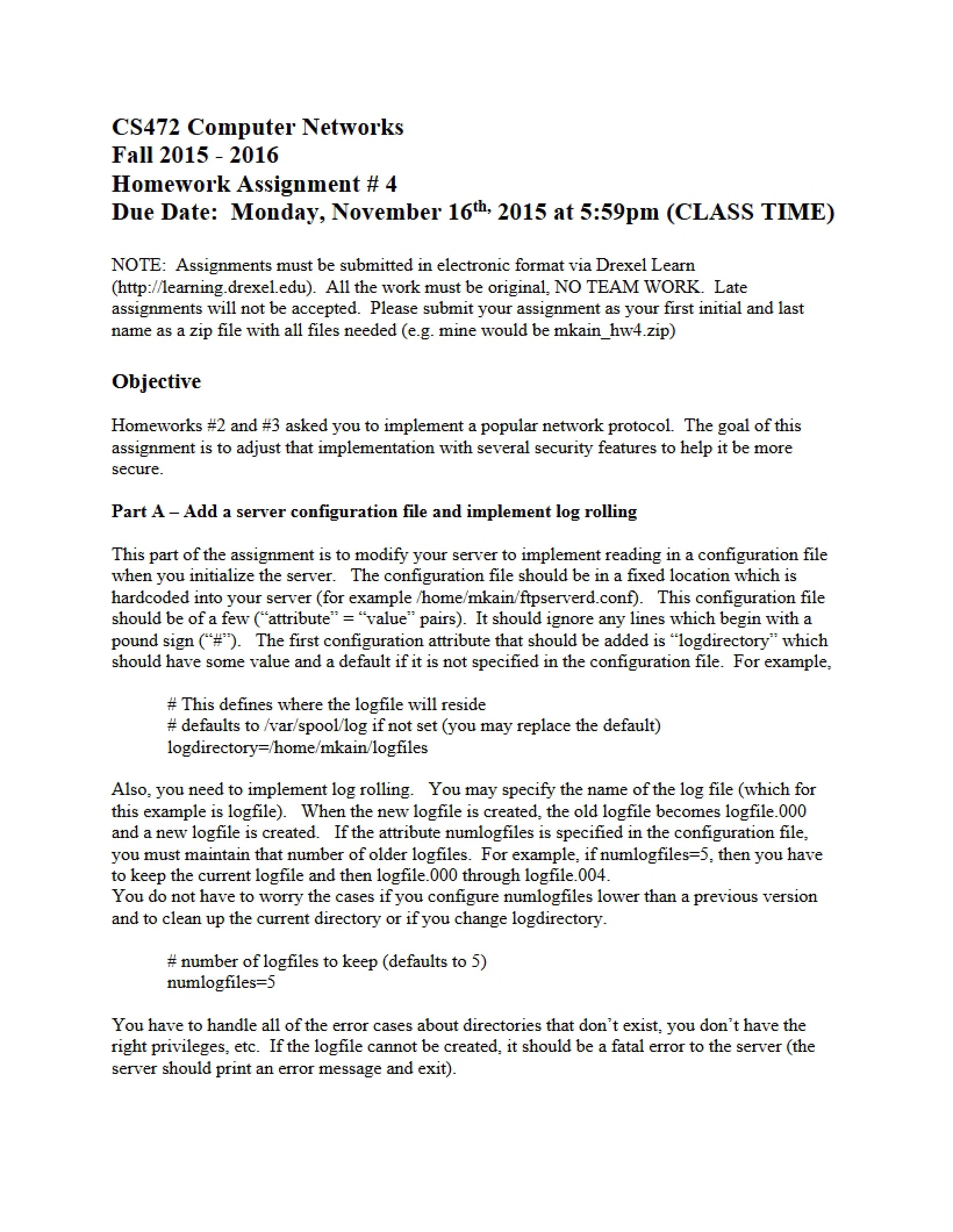 Homework Four - Networks