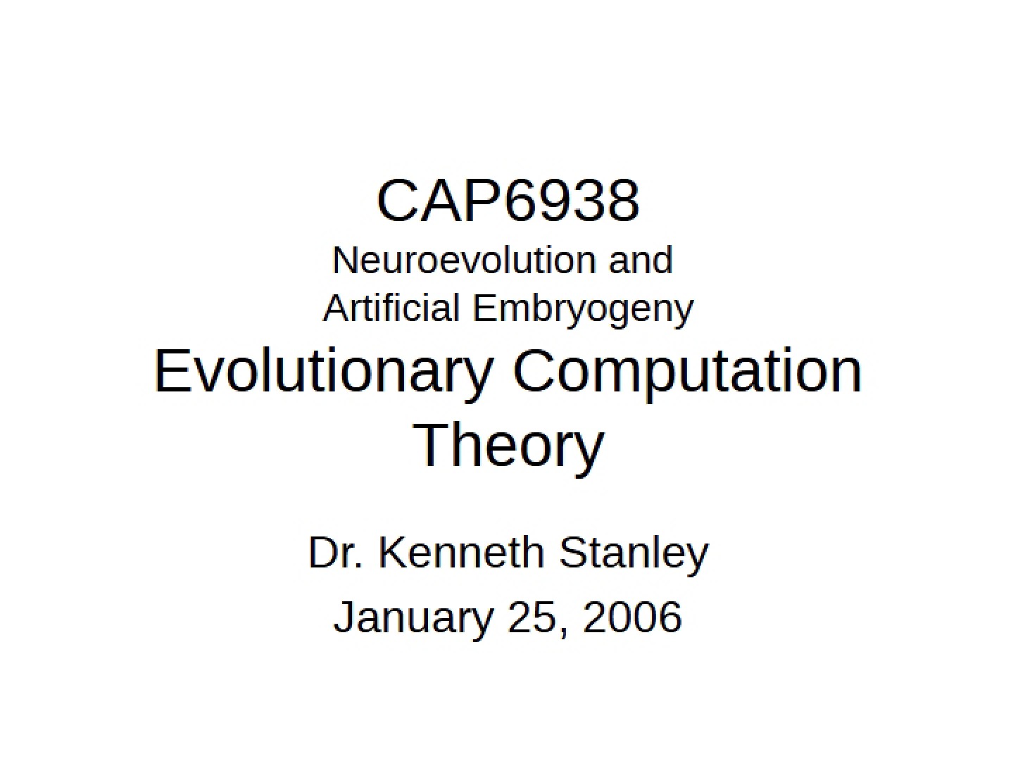 Evolutionary Computation Theory