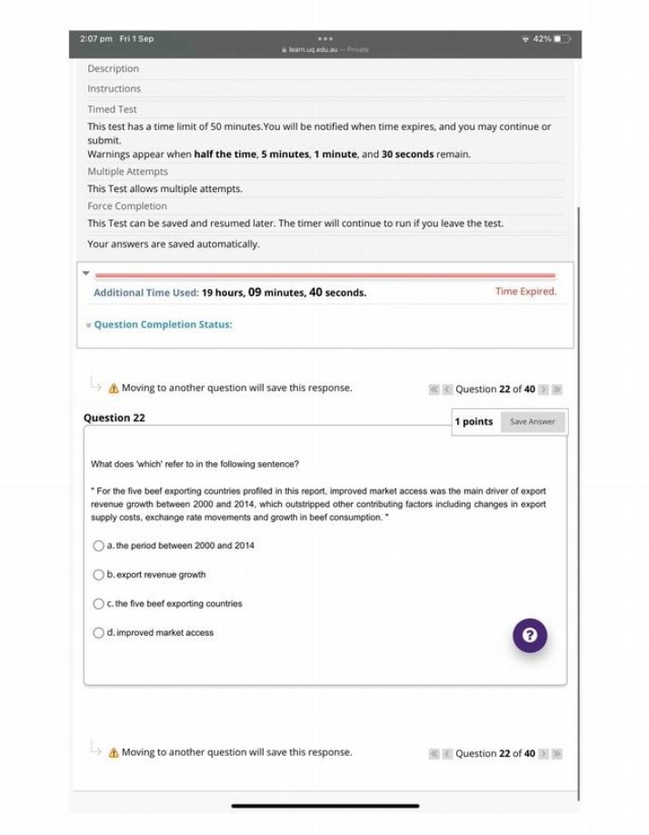 Practice Exam Question