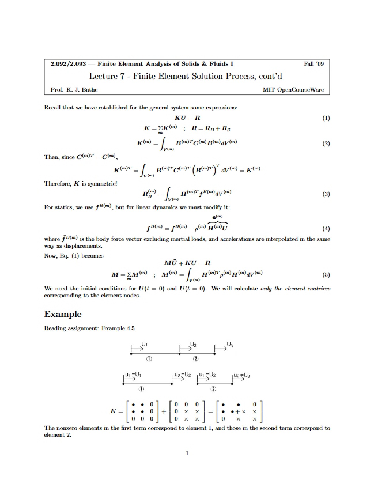Solution Process for Finite Element (cont'd)