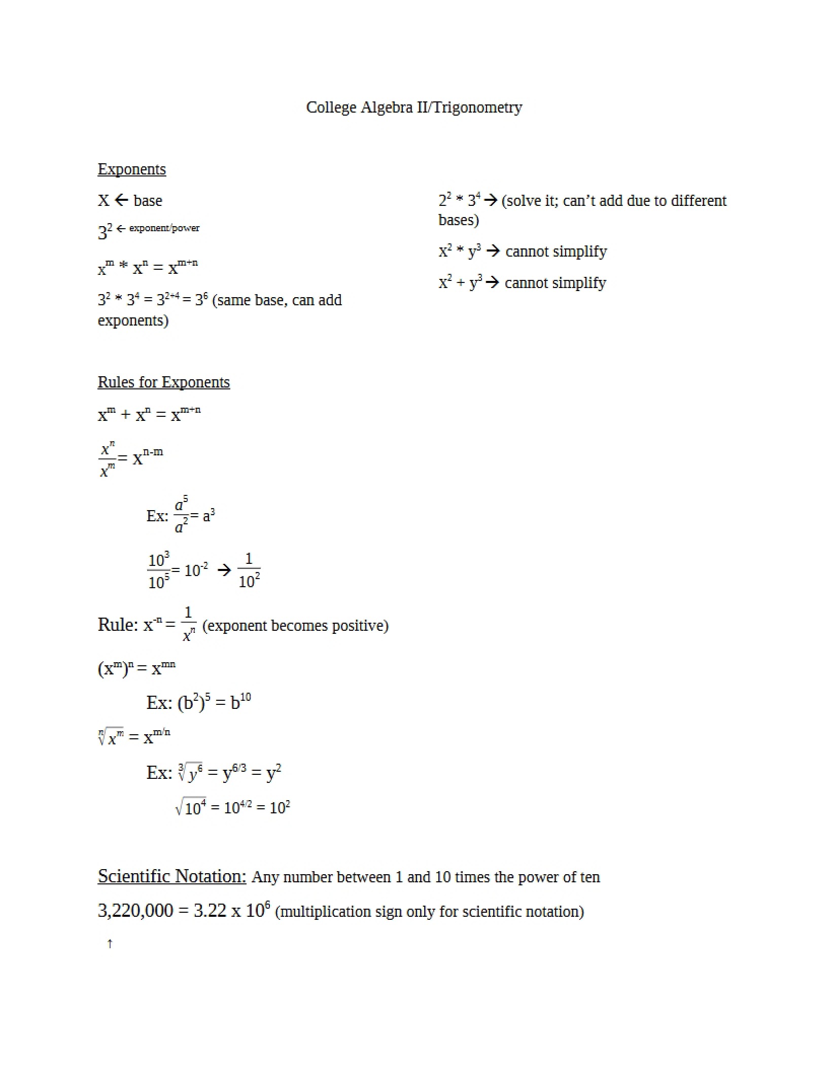 Trigonometry Concepts