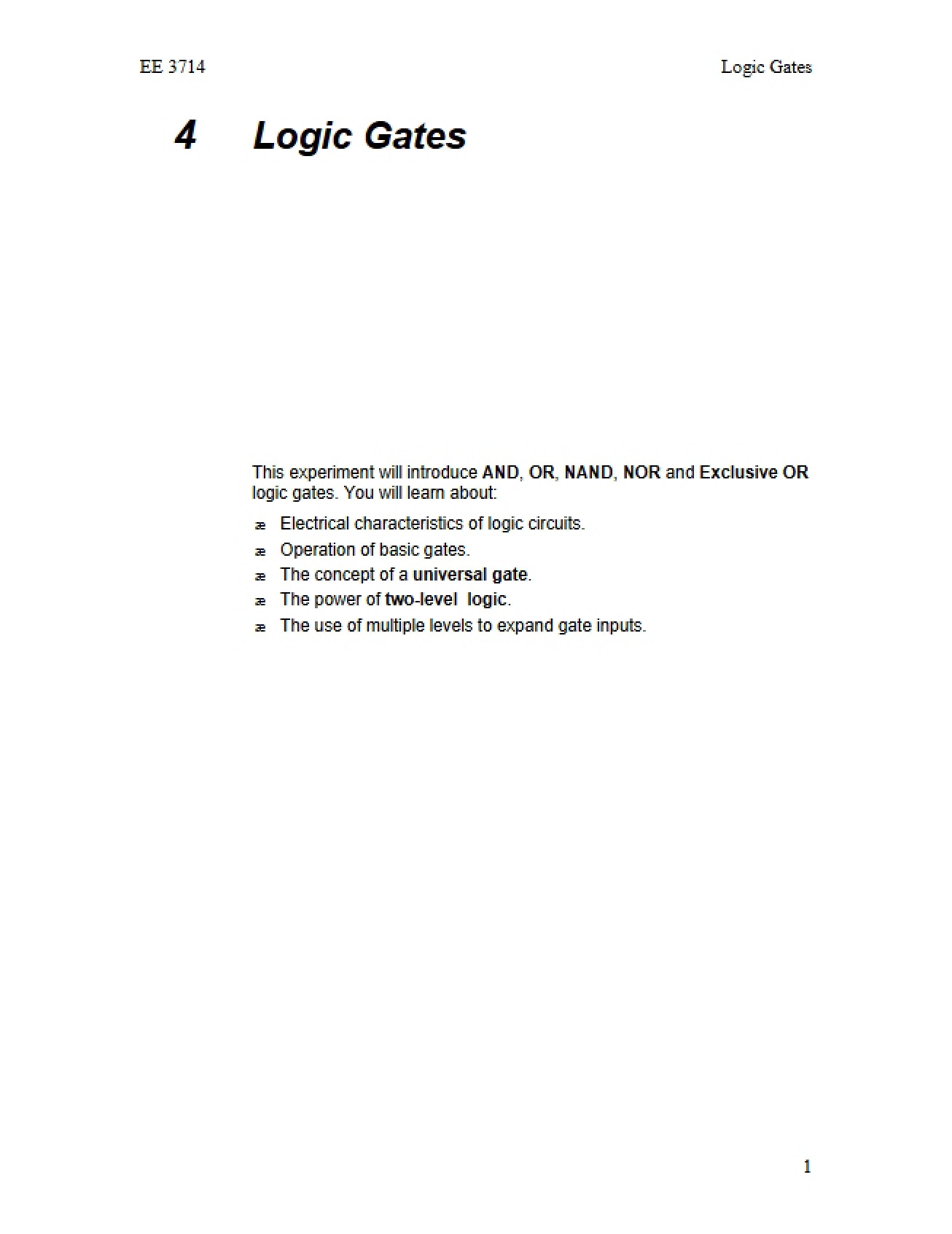 Gates for Logic