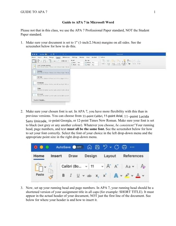 Guide to APA 7 Formatting in Microsoft Word
